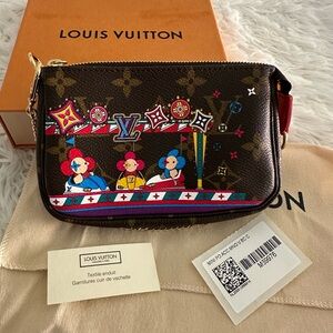 Louis Vuitton Monogram Illustre LE Vivienne Bumper Cars Mini Pochette‎ Bag